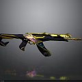 Sleek Modern Gun Design With Gold Black And Colorful Decorative Elements