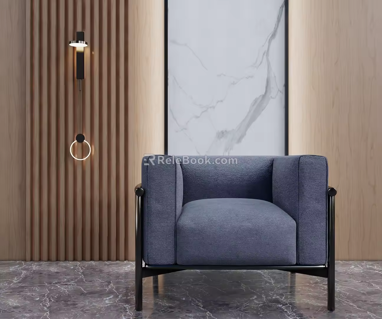 Modern single sofa 3d model