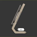Sleek Modern Wireless Charging Stand With Tilting Panel And Green Light