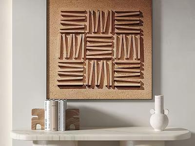 Modern minimalist three-dimensional decorative painting 3d model