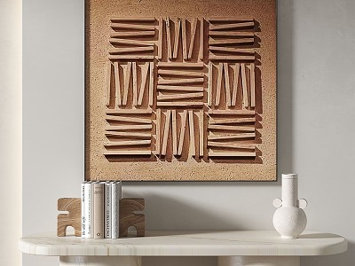 Modern minimalist three-dimensional decorative painting 3d model