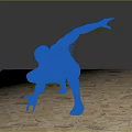Spider Man Superhero In Red And Blue Costume Striking Dynamic Pose On Stone Floor