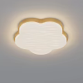 Modern Cloud Shaped Ceiling Light with White Lampshade Golden Frame and Soft Lighting for Bedroom