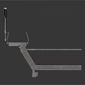 Relaxing Outdoor Platform Design With Hammock Metal Railing And Support Beams