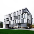 Modern Industrial Factory Building Multi-storey Factory Building Modern Factory Building Square Factory Building Multi-storey Office 3d model