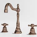 Elegant Tall Spout Brass Bathroom Faucet With Two Handles Design