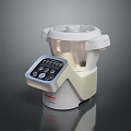 Modern White Food Processor With Digital Control Panel And Multi Functional Features 3d model