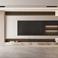 TV background wall 3d model