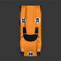 Yellow Racing Car With Number 28 And Sleek Aerodynamic Design Features