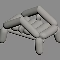 Modern Low Stool Shoe Changing Stool Sofa Stool 3d model
