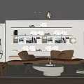 Modern Living Room Interior Design With Brown Sofa Round Coffee Table And Bookshelves