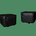 Dual Projection Monitoring Devices With Sleek Black Exterior And Stable Stand Base