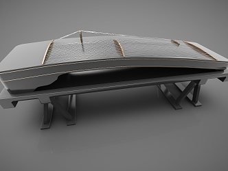 Modern Guzheng Instruments 3d model