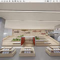 Library Art Ladder Book Bar Reading Area Bookcase Urban Study Leisure Area 3d model