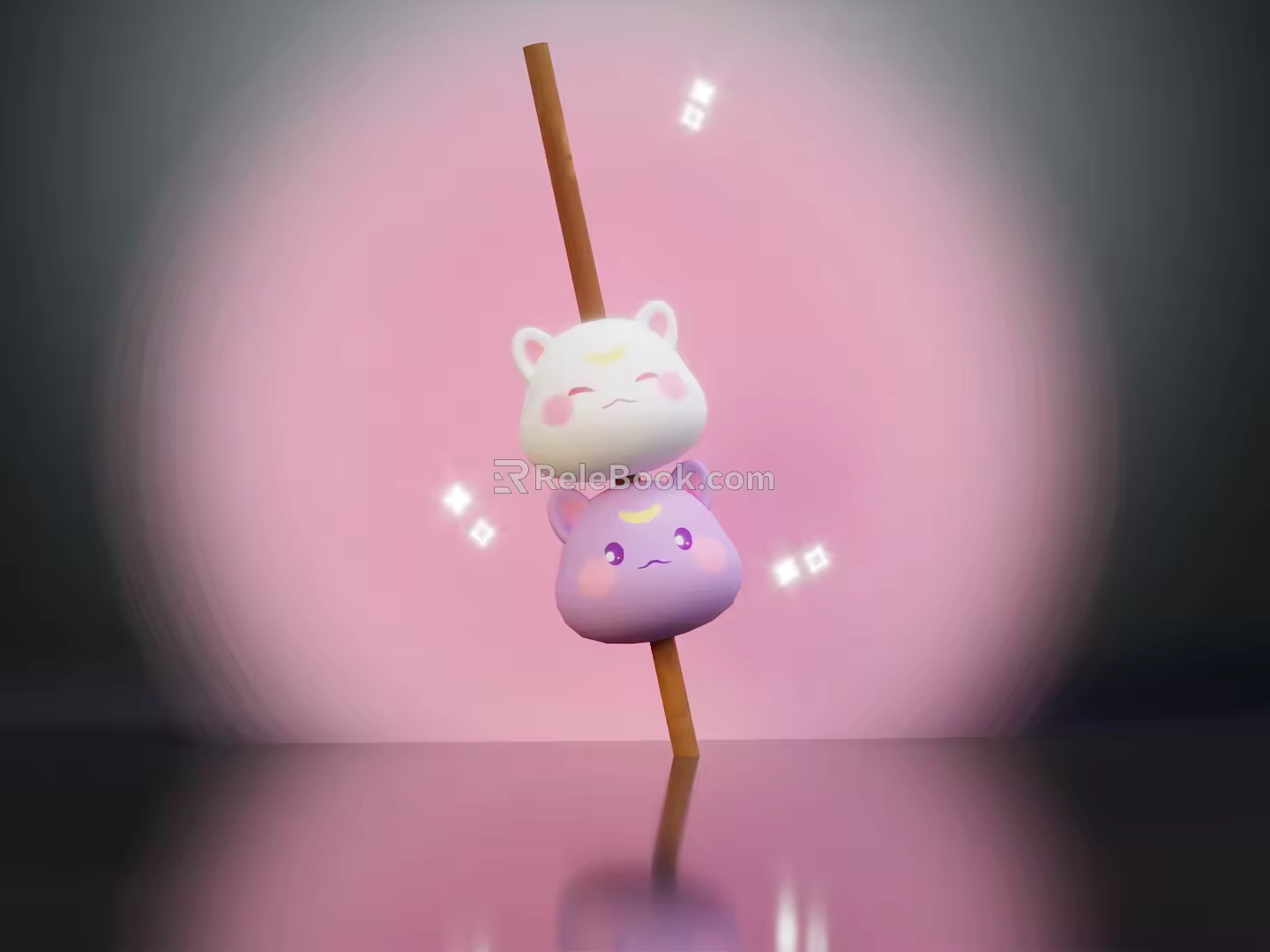 Modern game character regiment cartoon cat 3d model