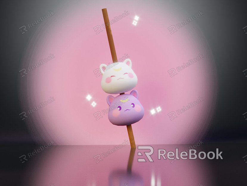 Modern game character regiment cartoon cat model