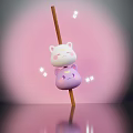 Modern game character regiment cartoon cat 3d model