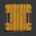 Yellow Gray Portable Durable Storage Box With Lid And Handles For Household Items
