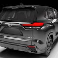 Black Toyota SUV With Modern Front Grille Headlights And Alloy Wheels Design
