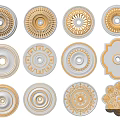 Decorative Ornate Ceiling Medallions with Various Intricate Patterns and Styles for Home Lighting