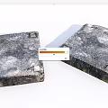Natural Stone And Wood Square Blocks With Textured Surface For Home Decor
