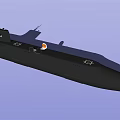 Black Military Submarine As Advanced Naval Warfare Weapon With Modern Technology