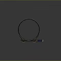 Practical Household Fastening Tool With Black Ring Design Metal Clasps And Blue Spring