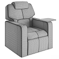 Comfortable Beige Leather Public Chair With Modern Armrests And Ergonomic Design