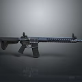 Modern Tactical Rifle with Black Body and Detailed Components in Professional Design