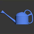 Blue Plastic Watering Can With Long Spout For Garden Plant Care