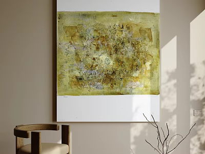 Zhao Wuji-Ji Decorative Painting Watercolor Painting Oil Painting Minimalist Painting Simple Art Painting Abstract Painting Bilateral Painting 3d model
