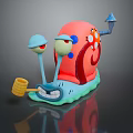 Snail Cartoon Snail Small Snail Reptile Cold Blooded Animal Reptile 3d model