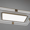 Modern Stylish Lighting Combination With Chandelier Ceiling Light And Glass Shades