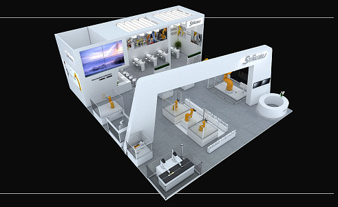 Modern Exhibition Booth 3d model