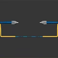 Stylish Yellow And Blue Jump Rope With Coiled Design And Ergonomic Fitness Handles
