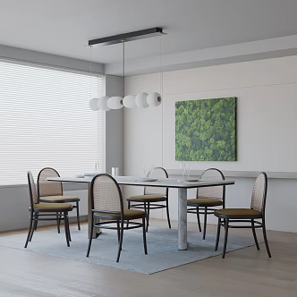 Modern table combination 3d model