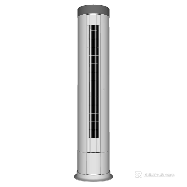 Modern Tower Air Cooler Fan With Sleek White Body And Vertical Grille Design 3d model 