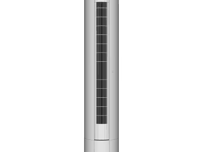 Modern Tower Air Cooler Fan With Sleek White Body And Vertical Grille Design 3d model