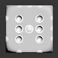 White Dice As Practical Living Supplies With Round Dots And Smooth Surface For Daily Use