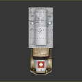 Vintage Ambulance With Red Cross Markings Rustic Brown Exterior And Metal Roof Design
