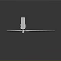 White Wind Turbine With Rotating Blades And Tall Tower For Renewable Energy