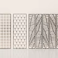 Modern Decorative Partition Screens With Geometric And Leaf Pattern Interior Designs