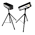 Adjustable Black And White Downlights Spotlights On Tripods For Stage Lighting 3d model