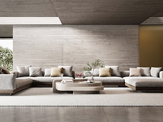 Modern Poliform living room 3d model