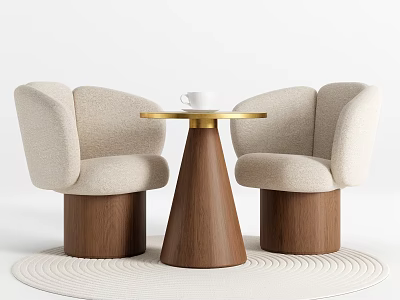 Modern Negotiation Table and Chair Combination Casual Table and Chair Combination Coffee Table and Chair Combination 3d model