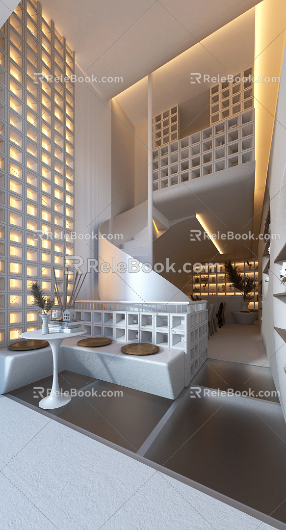 Quiet Milk Tea Shop 3d model