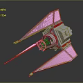 Detailed White TIE Fighter Model With Angular Wings And Cockpit Design 3d model