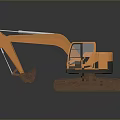 Orange Functional Vehicle With Tracks Bucket And Cab For Construction Work