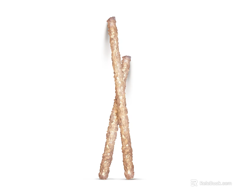 Modern Unique-shaped Floor Lamp Featuring Crossed Textured Poles For Interior Decor 3d model 