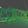 Modern Green Geometric Tunnel Arch Photo Spot With MAX TEXT